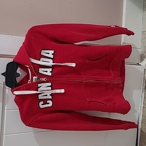 Canadian Olympic Hoodie Sweatshirt Zip Up Women's Size S